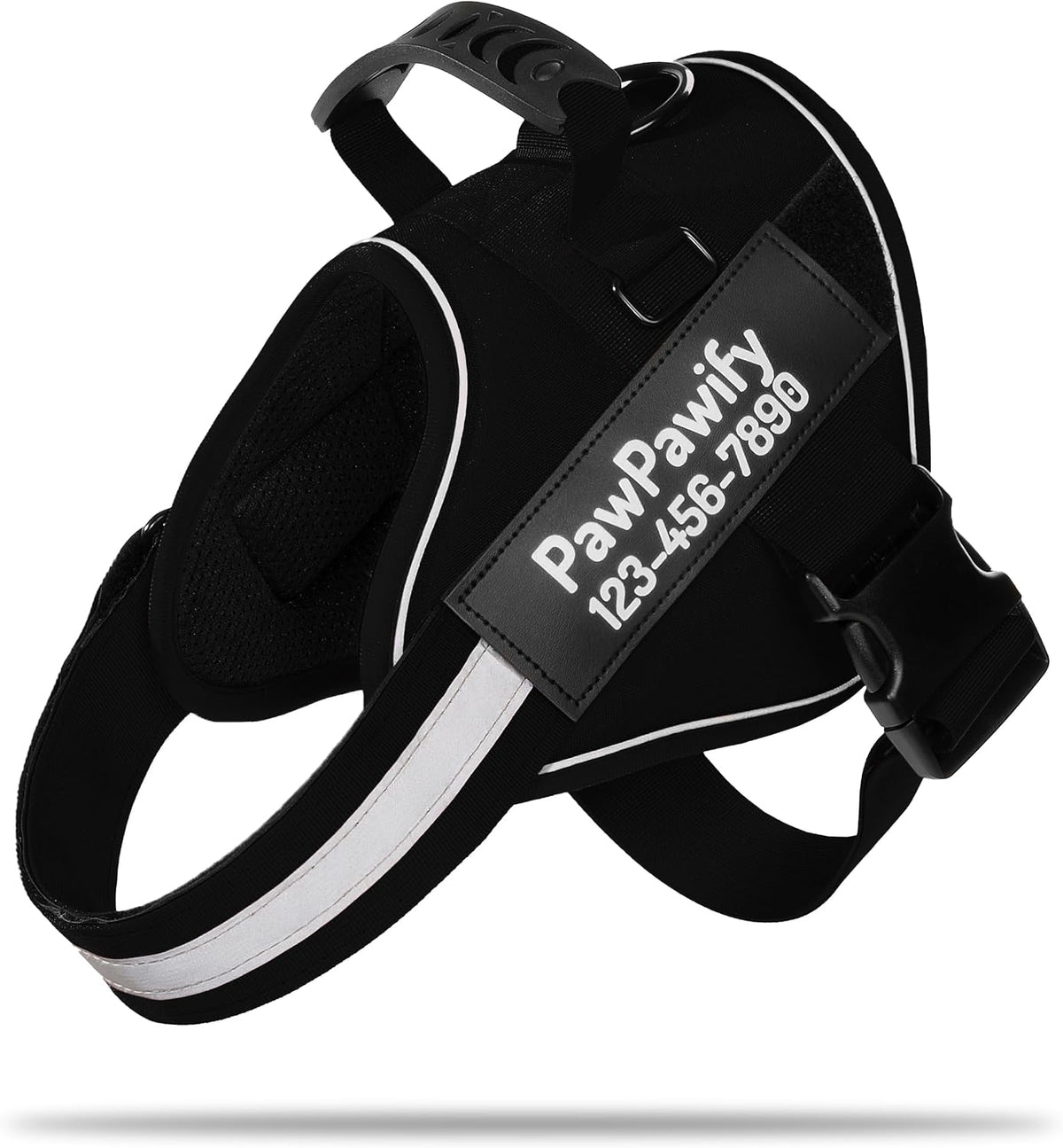 Personalized Dog Harness, Name & Phone, Pink, S