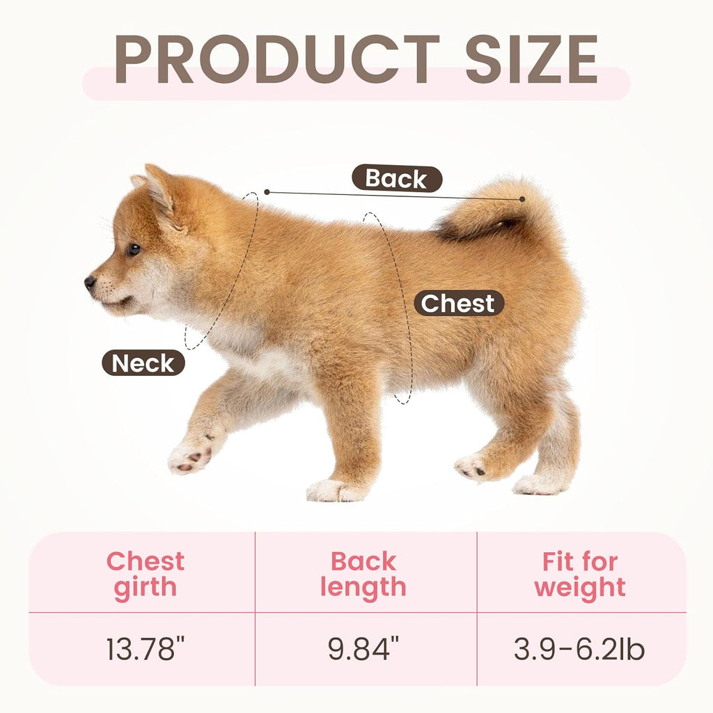 Small Dresses for Dogs, 2 Pcs Sweet Bowknot Pink Dog Dress
