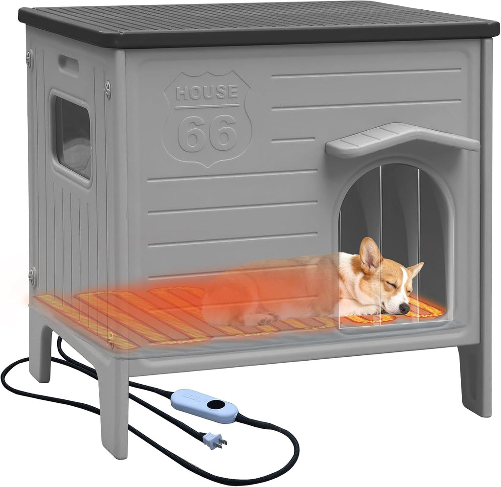 Insulated Dog House Outdoor Weatherpoof Plastic Dogs Houses Indoor