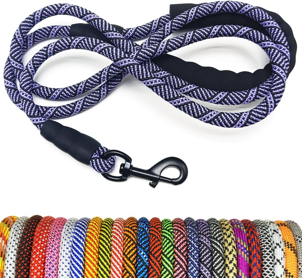 MayPaw 3ft Short Rope Dog Leash for Large Medium Dogs Soft Handle Dog Lead