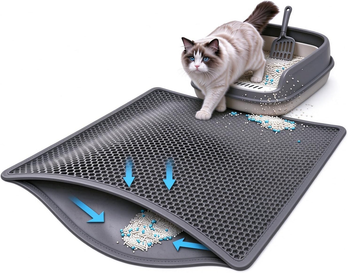 Cat Litter Mat Large, 35x25 In Cat Litter Trapping Mat, Scatter Control