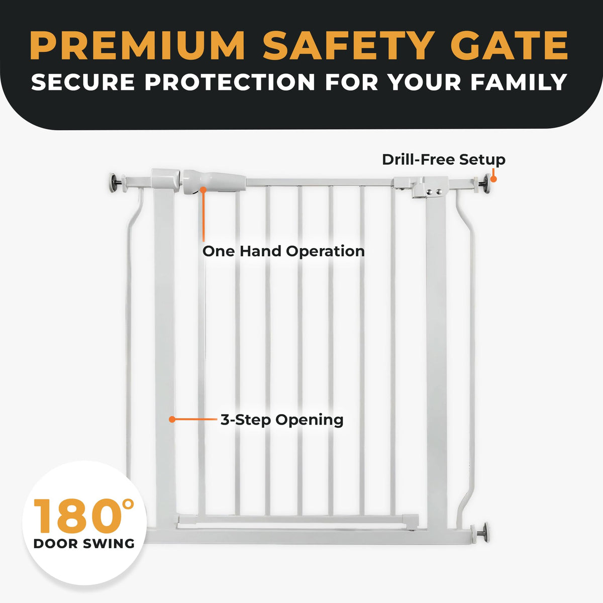 BalanceFrom Easy Walk-Thru Baby Safety Gate, Fits 29.1" to 33.8" Openings