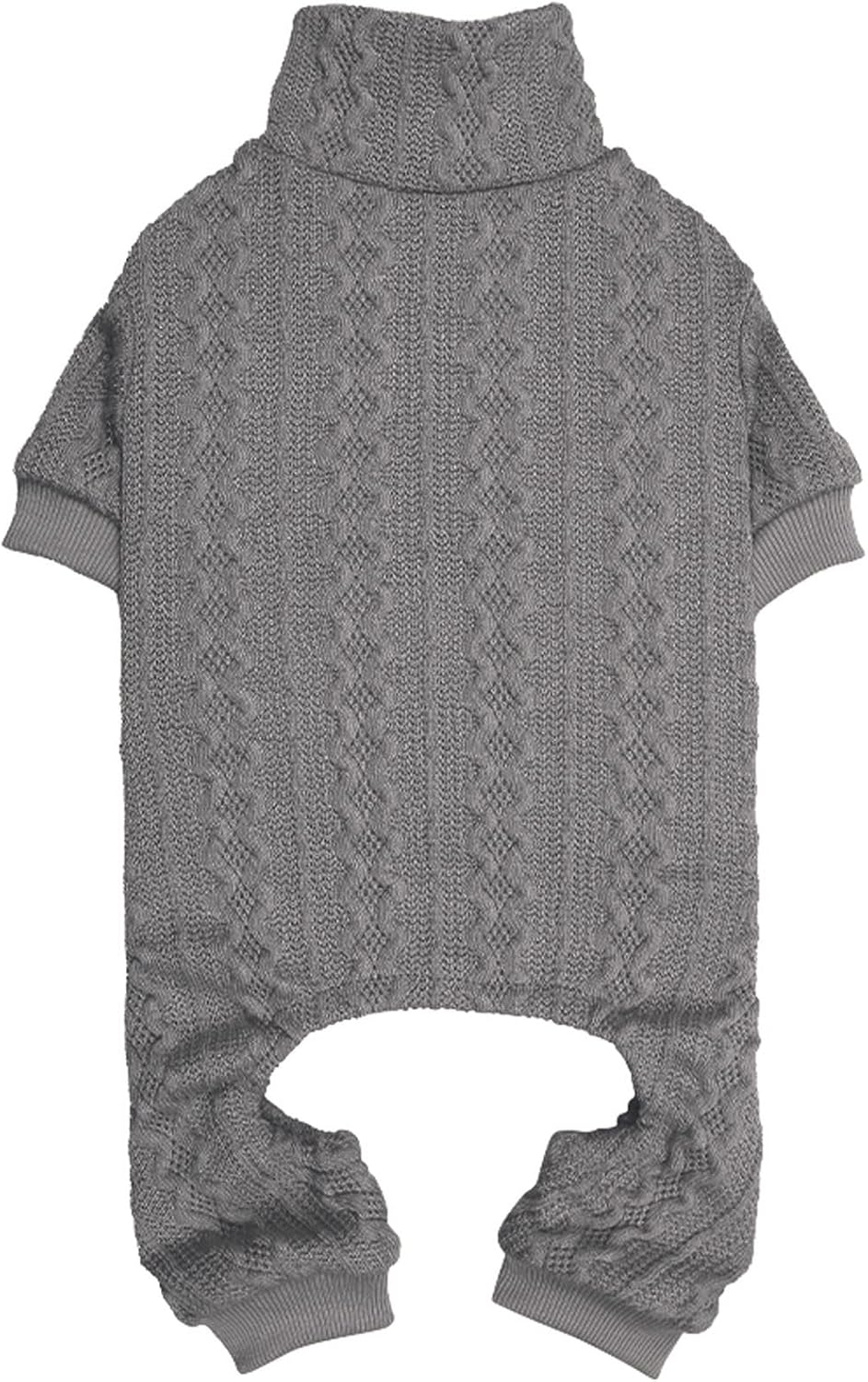 Dog Sweaters for Large Dogs Turtleneck Knitted Pet Clothes Solid Color Puppy Sweater Warm Dog Sweater(Grey&XL)