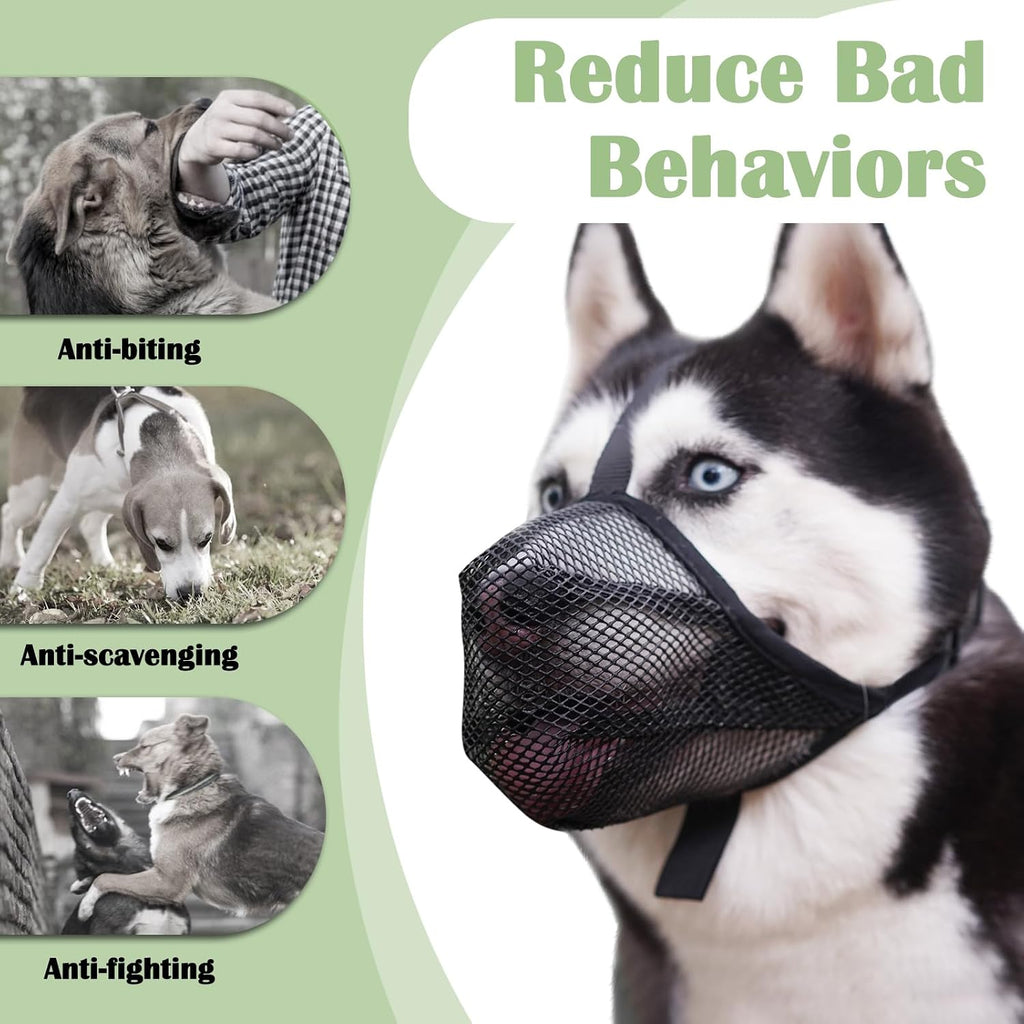 Soft Mesh Dog Muzzle for Small Medium Large Dogs Anti Scavenging