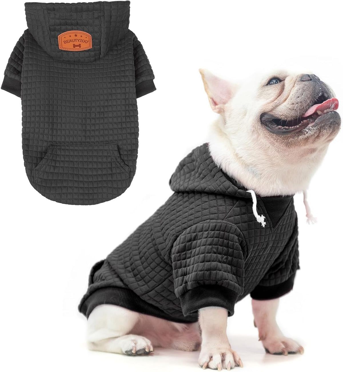 Dog Hoodies Sweater for Medium Dogs, Waffle‑Like Laminated Coat