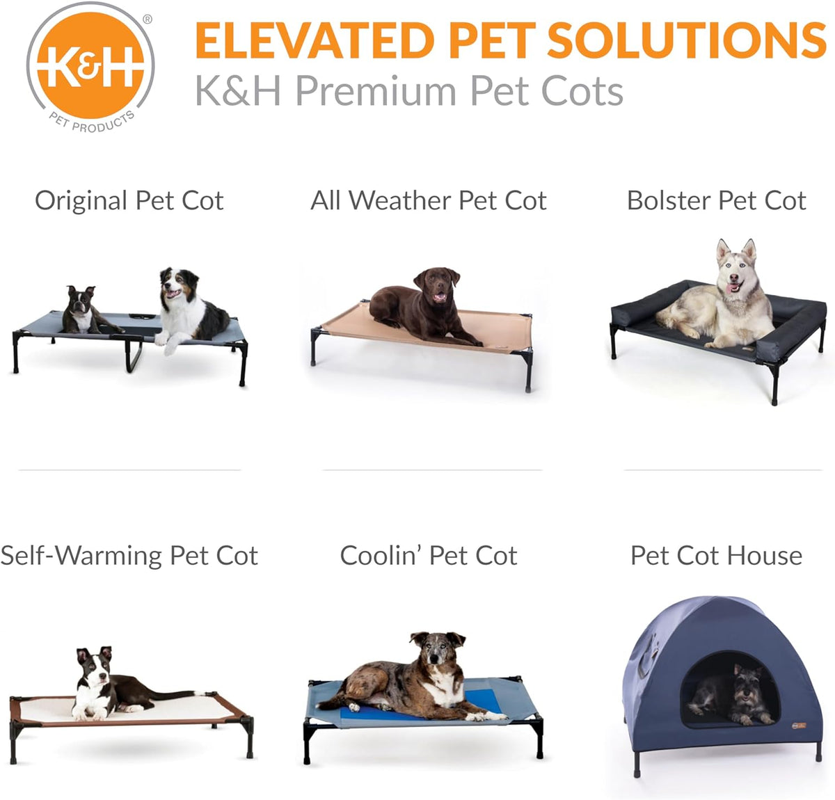 K&H Outdoor Elevated Dog Bed Pet Cot Replacement Cover, Large 42x30in