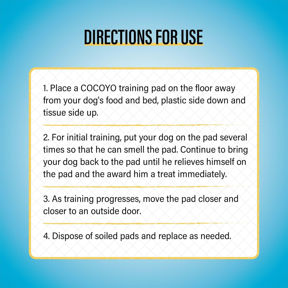 COCOYO Best Value Training Pads, 22" x 22", 100 Count, White & Blue Puppy Pads