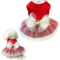 Christmas Dog Dress Girl Princess Dresses for Small Medium Dogs