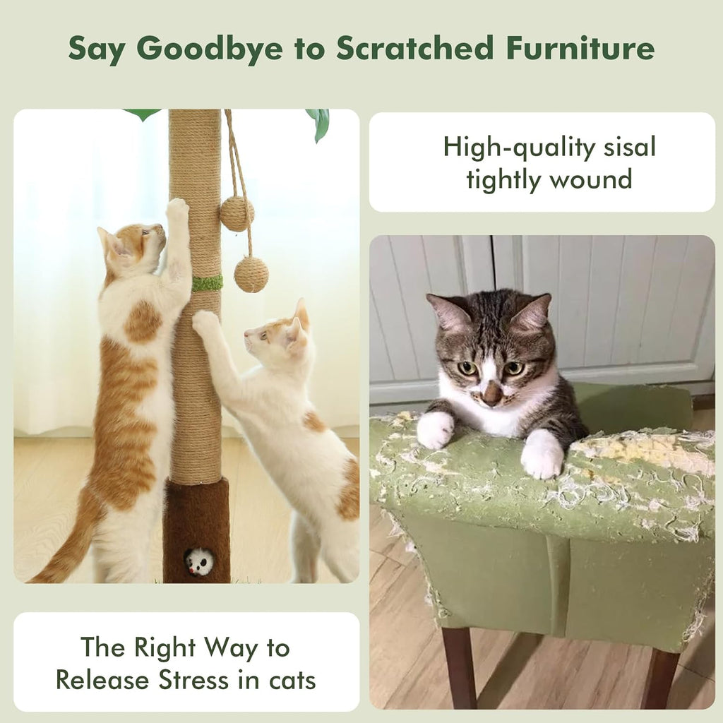 Tall Cat Scratching Post,Cat Toys,Cat Scratcher Tree for Large Cat