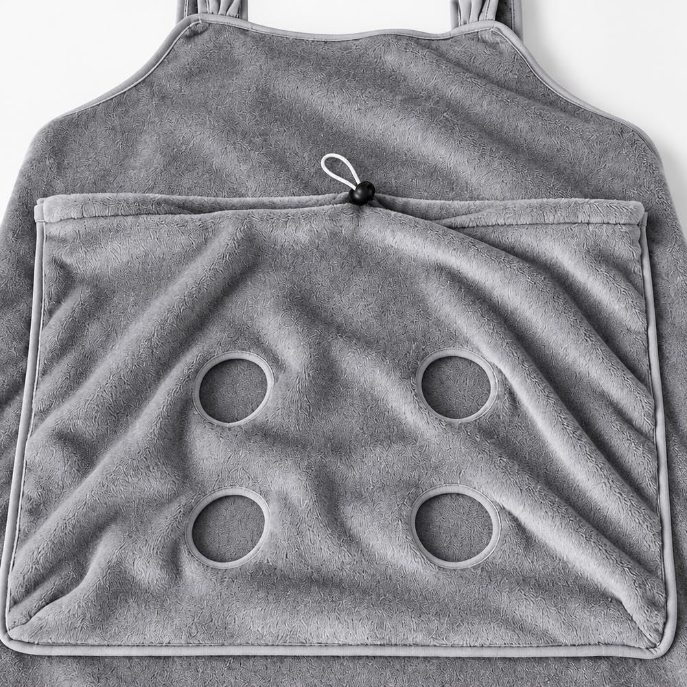 Hair Resistant Pet Cuddling Apron with Leg Holes for Holding Cats & Dogs