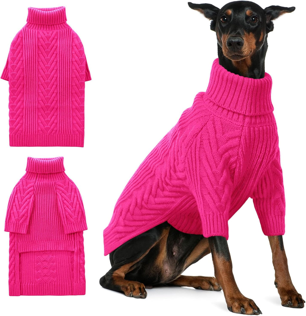 ASENKU Dog Sweater for Extra Large Dogs, Warm Knit Sweater for Labrador