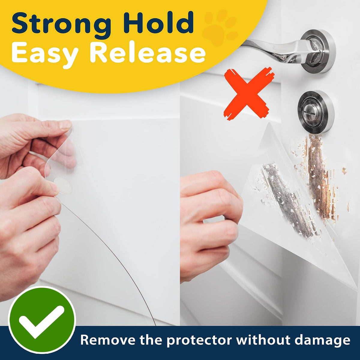 PROTECTO Door Protector from Dog Scratching, 35.5x24 - Door Scratch Guard