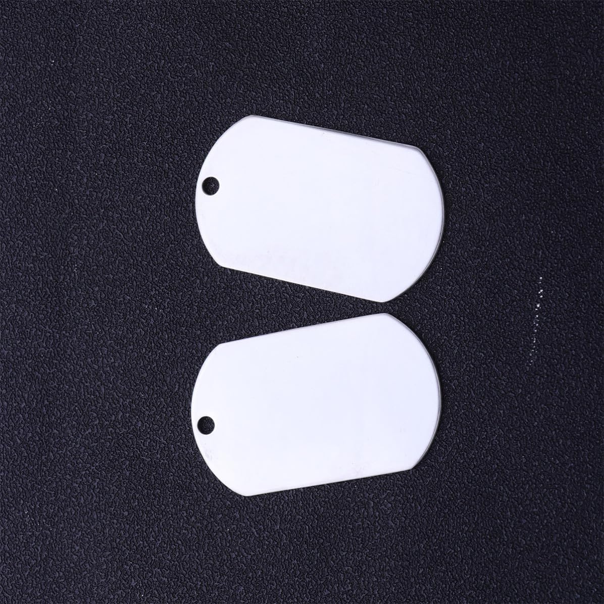 10pcs Dog Id Tags Aluminum Pendant Necklaces Keychains Silver