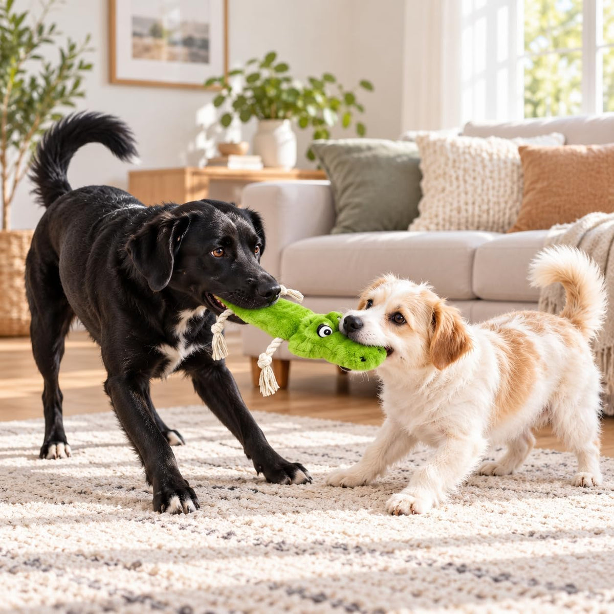 No Stuffing Dog Toys 2 Pack for Small Medium Large Dogs