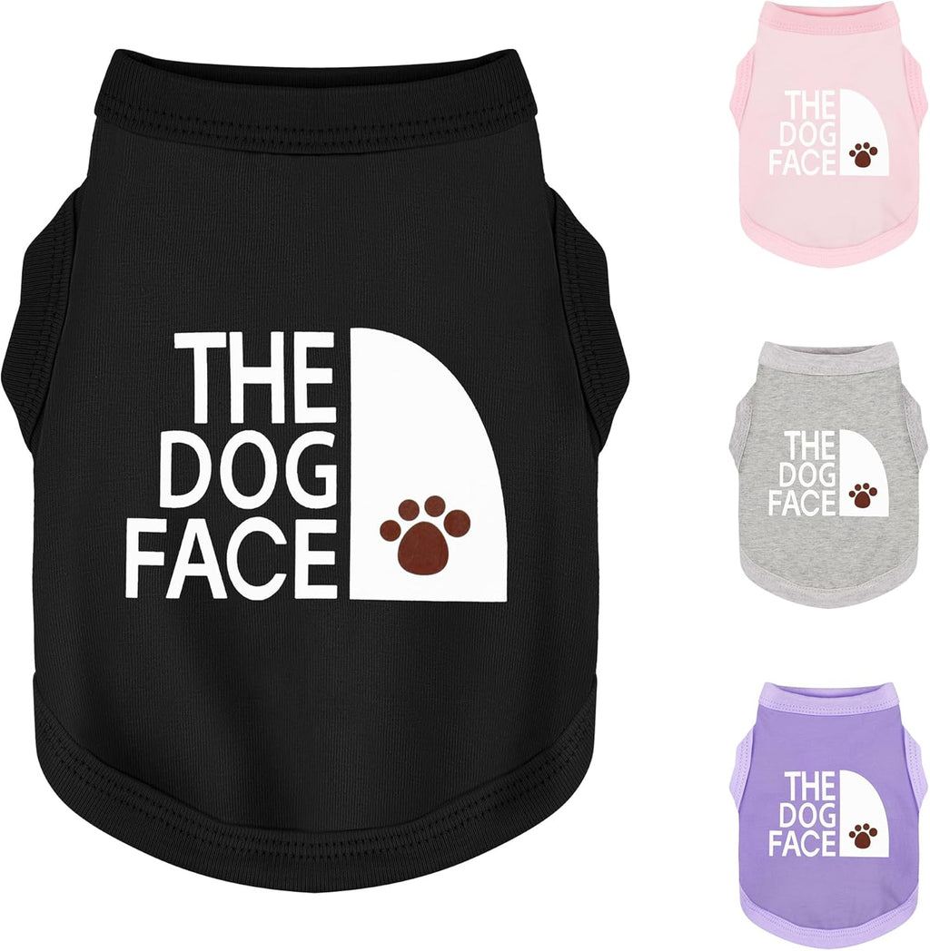 Personality Canine Attire: Soft, Lightweight Cotton Dog Clothes with 'The Dog Face' Print. Small and Medium Breeds, Perf