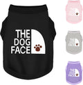 Personality Canine Attire: Soft, Lightweight Cotton Dog Clothes with 'The Dog Face' Print. Small and Medium Breeds, Perf