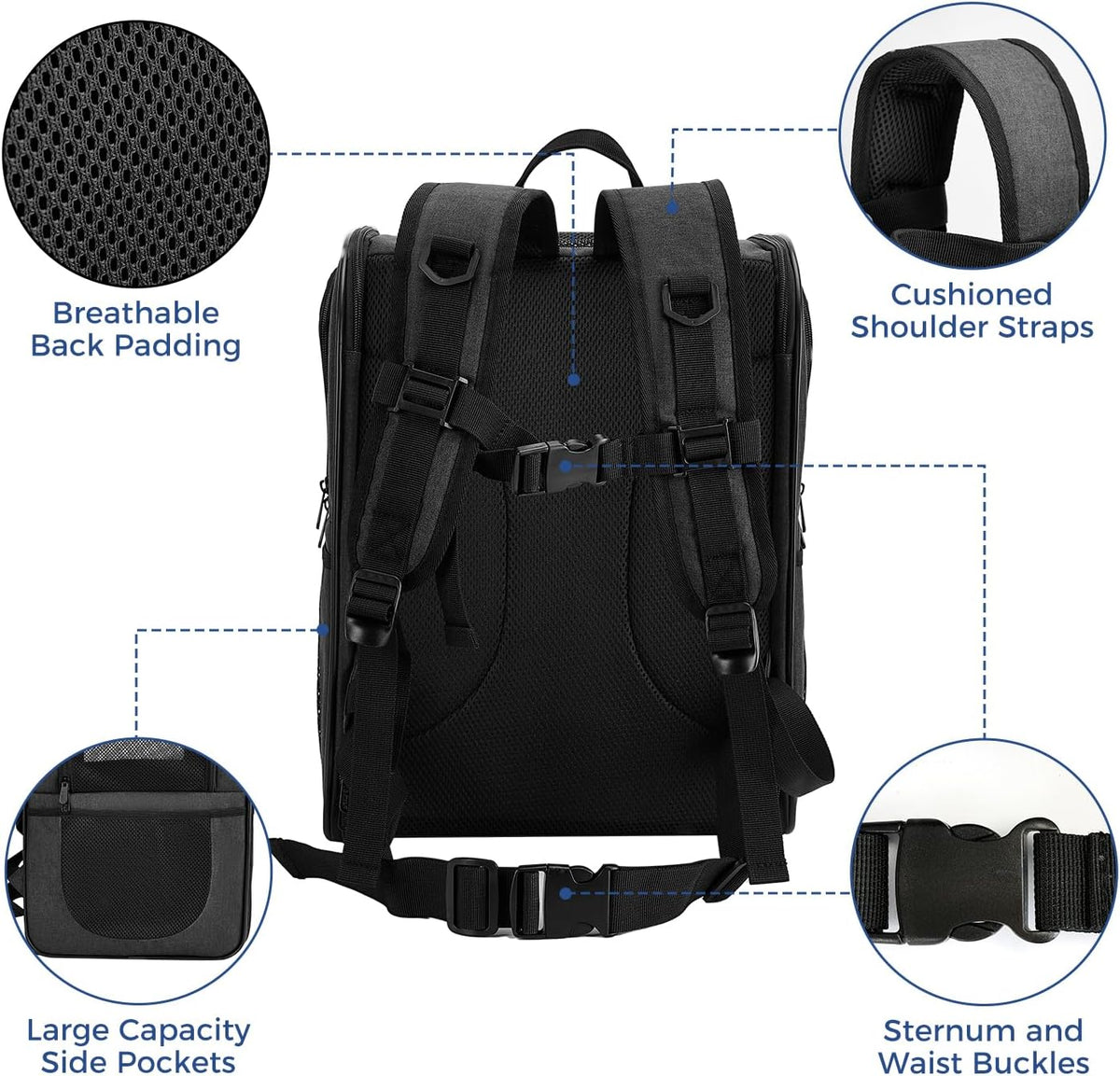 Apollo Walker Cat Backpack Carrier, Support Frame, 18 lb Weight Capacity