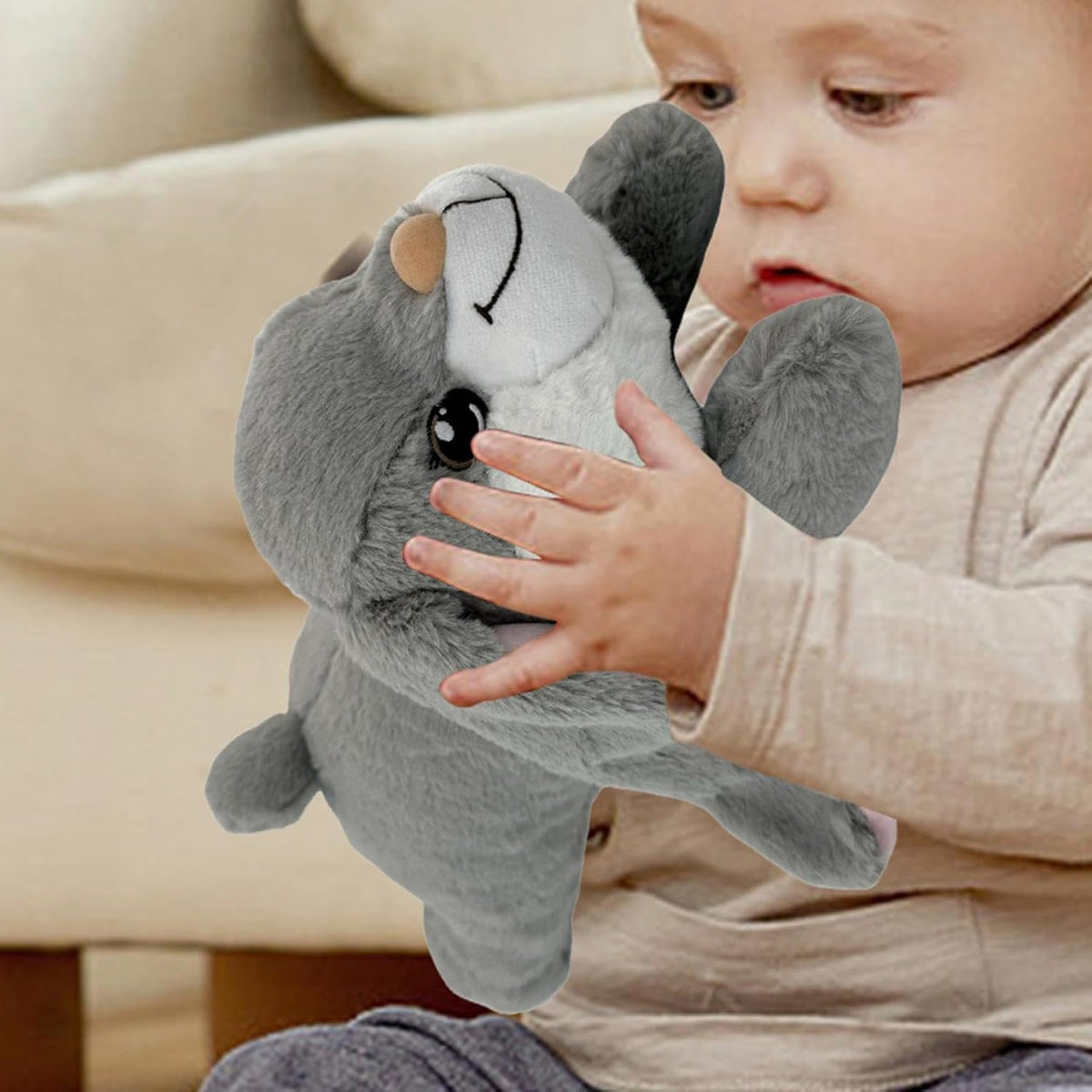 Snuggle Rabbit Heartbeat Stuffed Toy, Puppy Plush