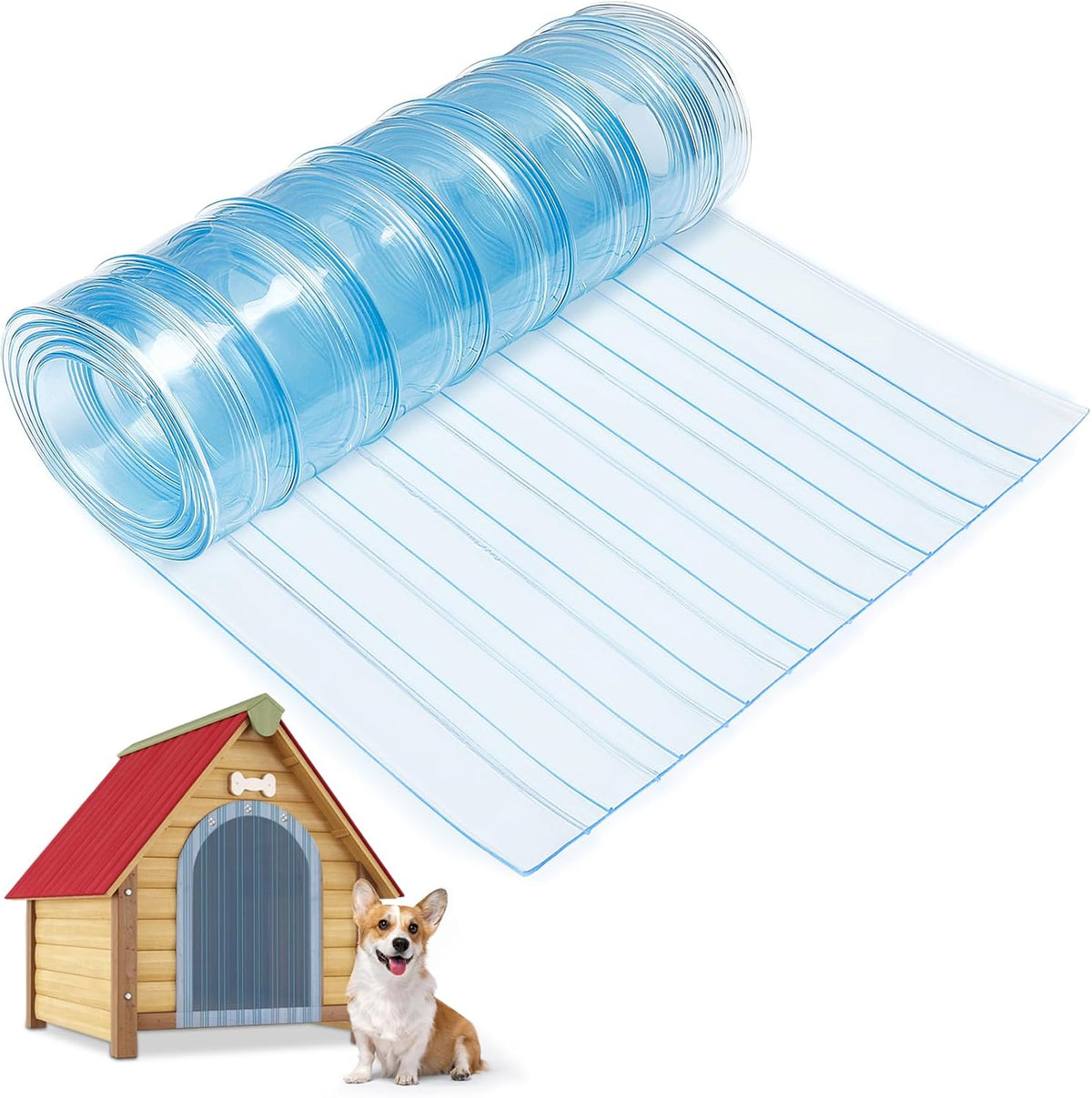 15.7in x 4.9ft Door Replacement Flaps for Dog House