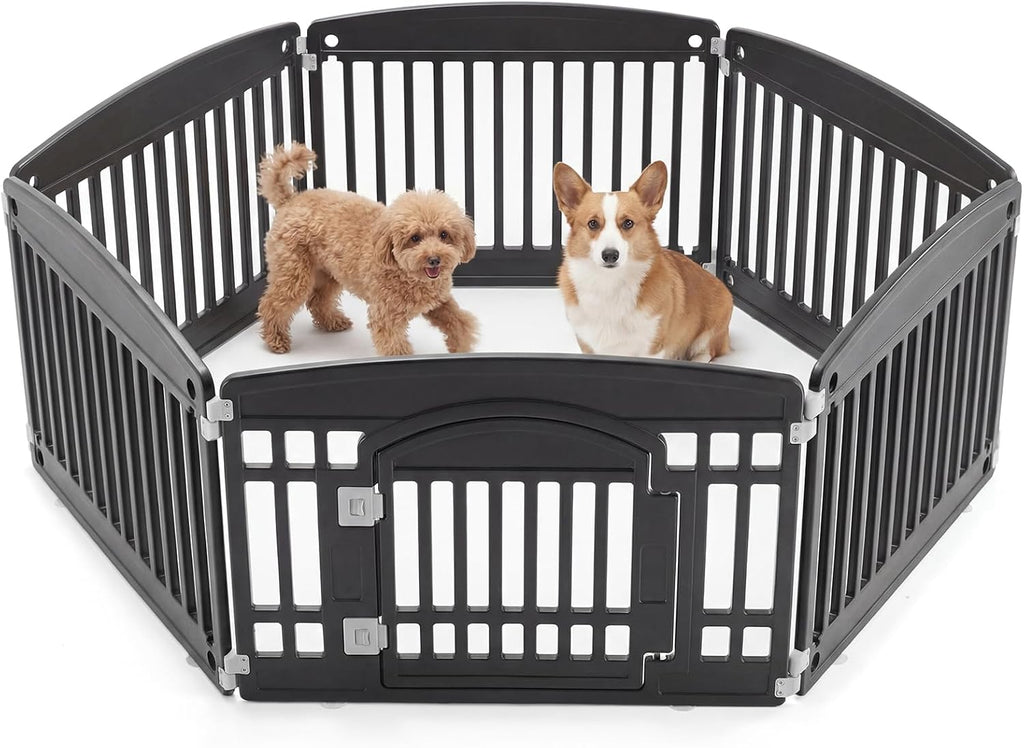 NEWBULIG 24 Inch 4 Panels Dog Playpen, Plastic Pet Play Pen Fence