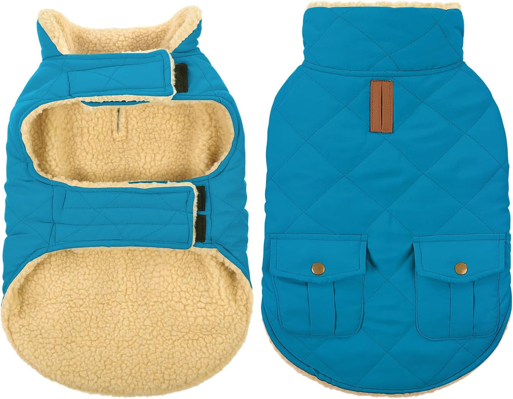 Warm Puffer Dog Coat Thick Plush Quilting Medium Winter Jacket