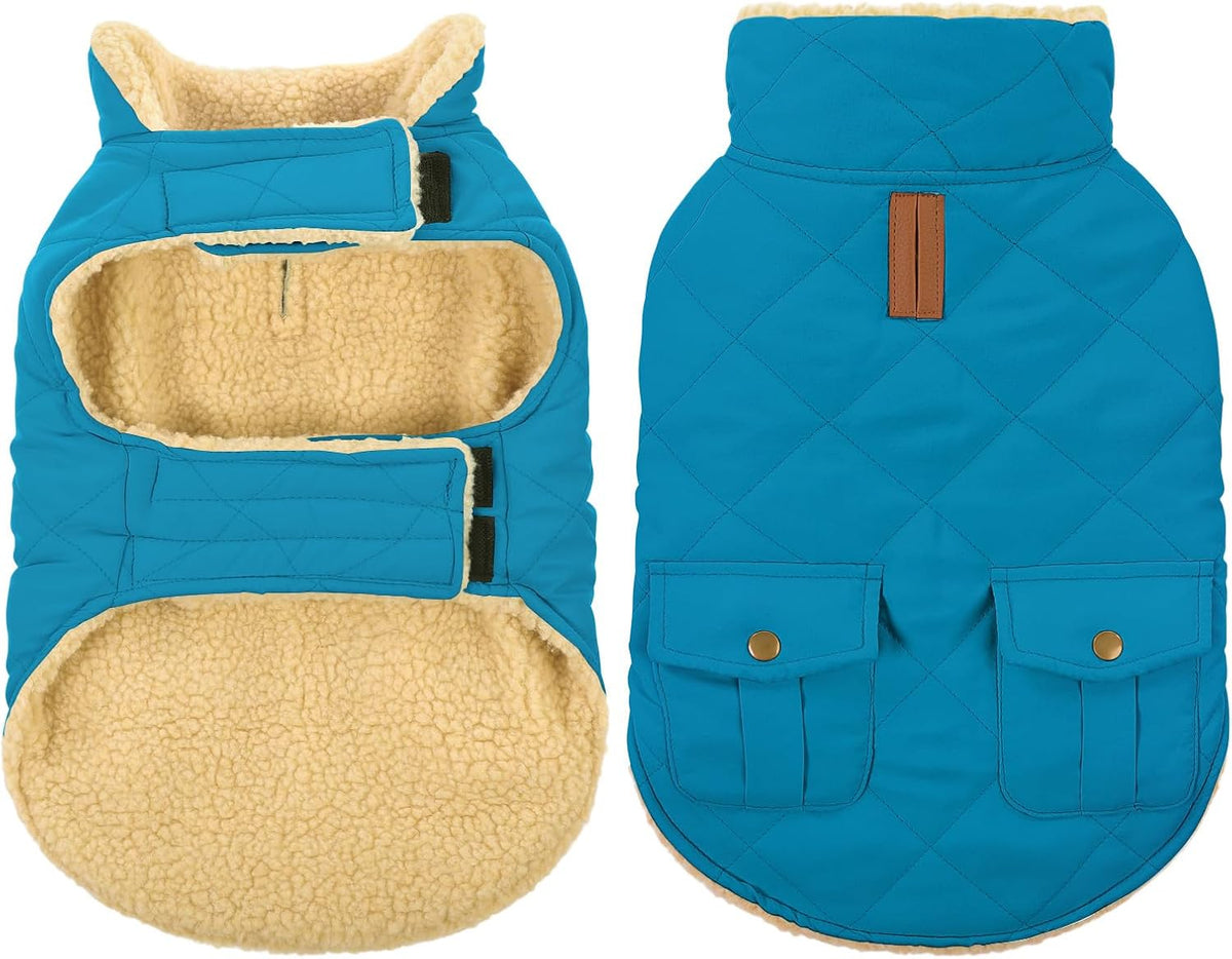 Warm Puffer Dog Coat Thick Plush Quilting Medium Winter Jacket