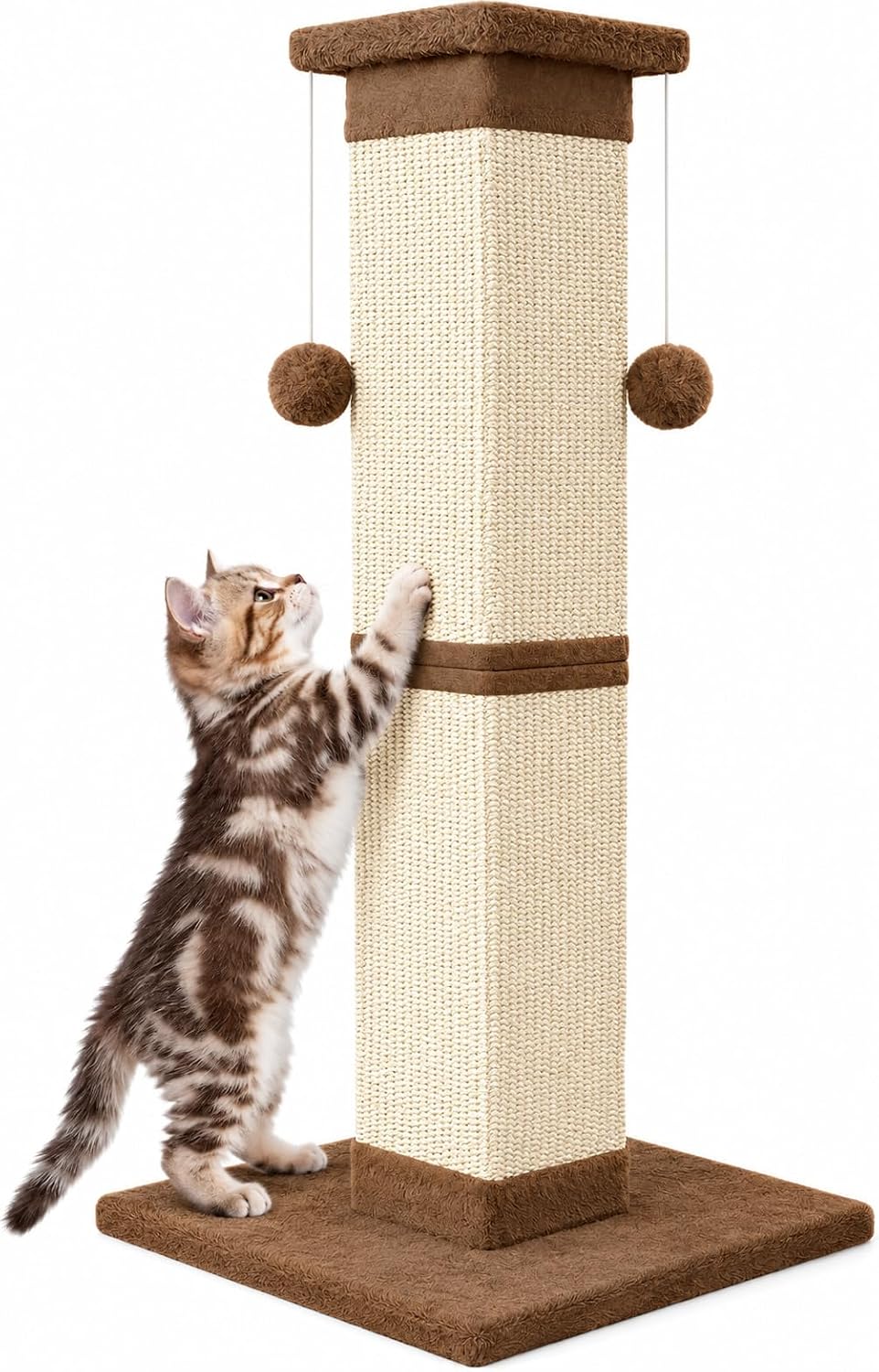 SOCATER Cat Scratching Post 33 Inch, Beige