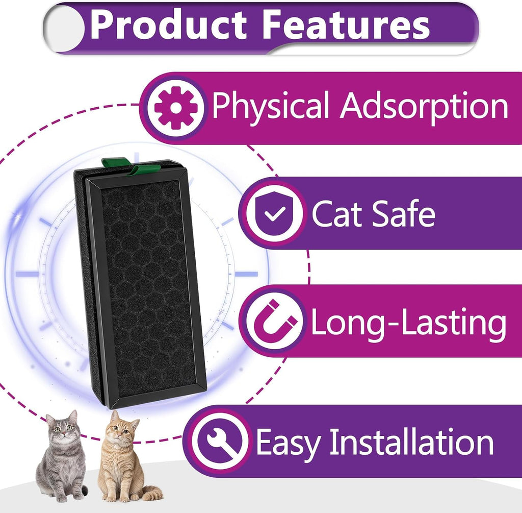 4 Pcs Carbon Filter Compatible with Automatic Cat Litter Box