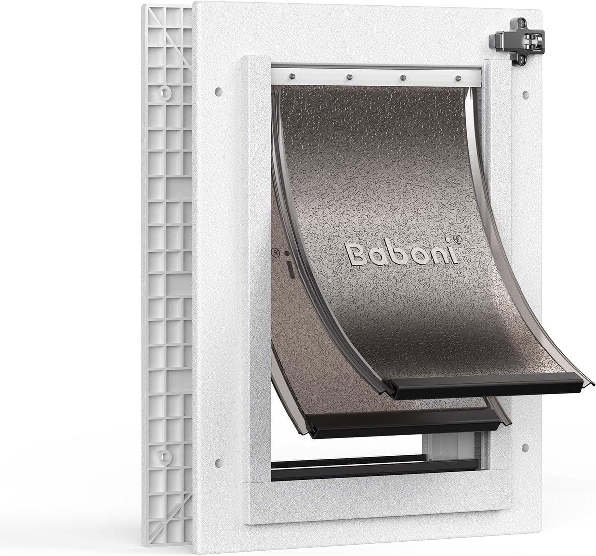 Baboni Dog Door for Door,3-Flap,Durable Plastic Frame,Large