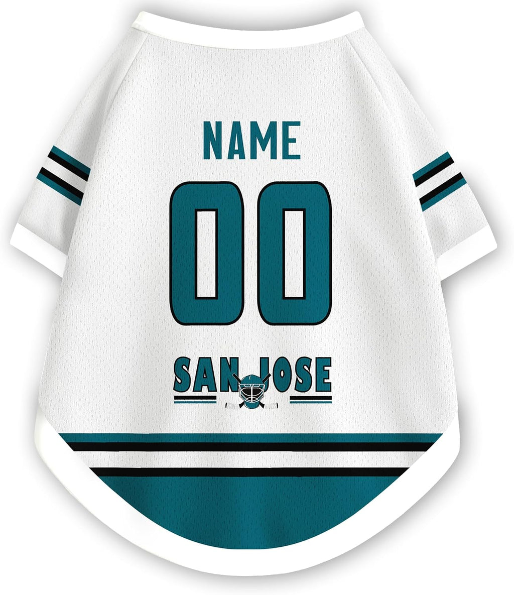 San Jose Dog Clothes Dog Jersey T-Shirt Custom Name & Number for Small Middle and Large Dogs