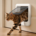 LIBBEPET Cat Door Interior Door, 4 Way Rotating Lock for Cats ≤18 lbs，Large