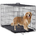 BestPet | Dog Crate | 48" | Black | Foldable Metal Kennel with Double Doors