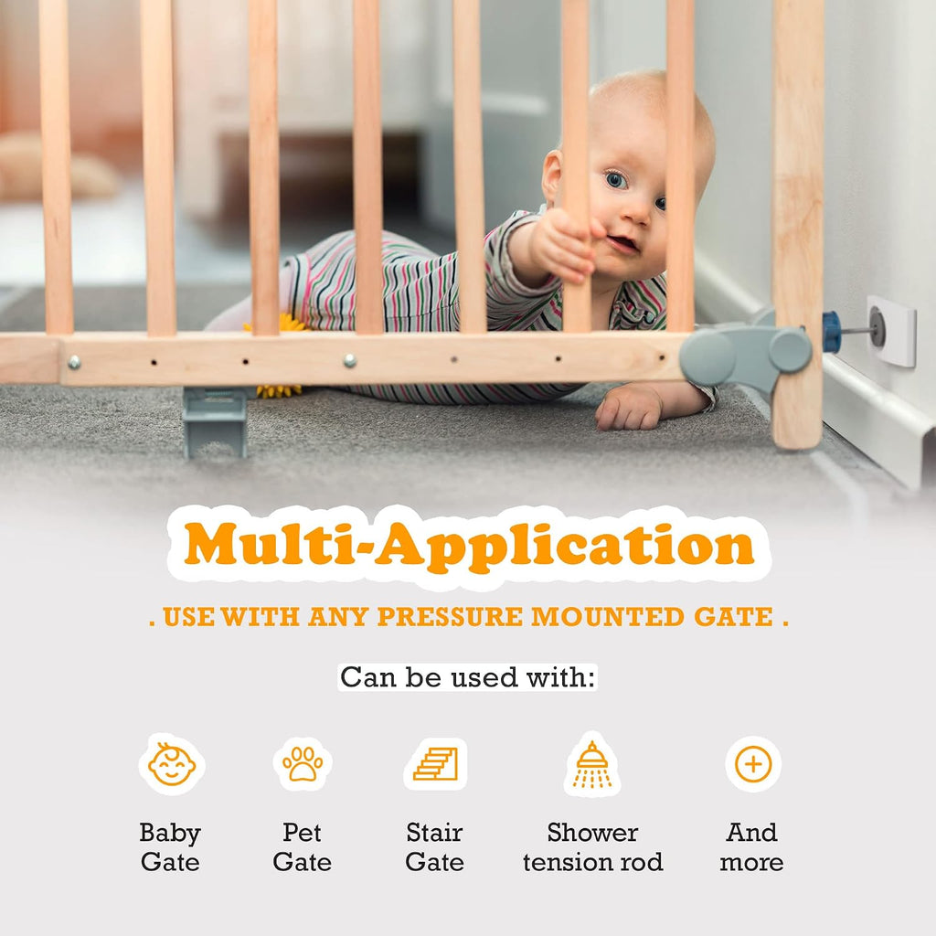 Wall Nanny - Baby Gate Wall Protector (Made in USA) Protects Walls and Doorways from Pet Gates - for Pressure Mounted In