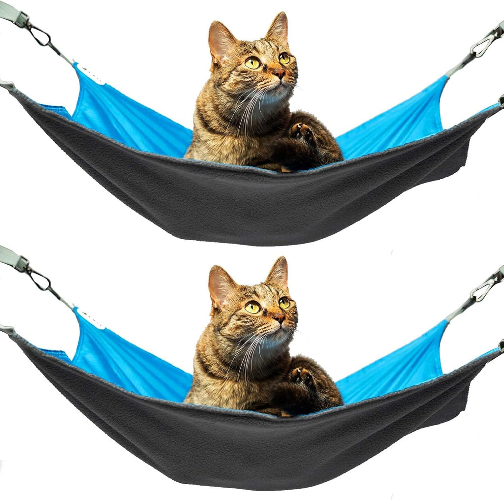 Cat Hammock for Cage - Washable Soft Outdoor Mat, Waterproof Cooling Pad for Cats (Large, Black)