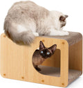 EHEYCIGA Cardboard Cat Scratcher House, 17-Inch Cat Scratch pad, Brown
