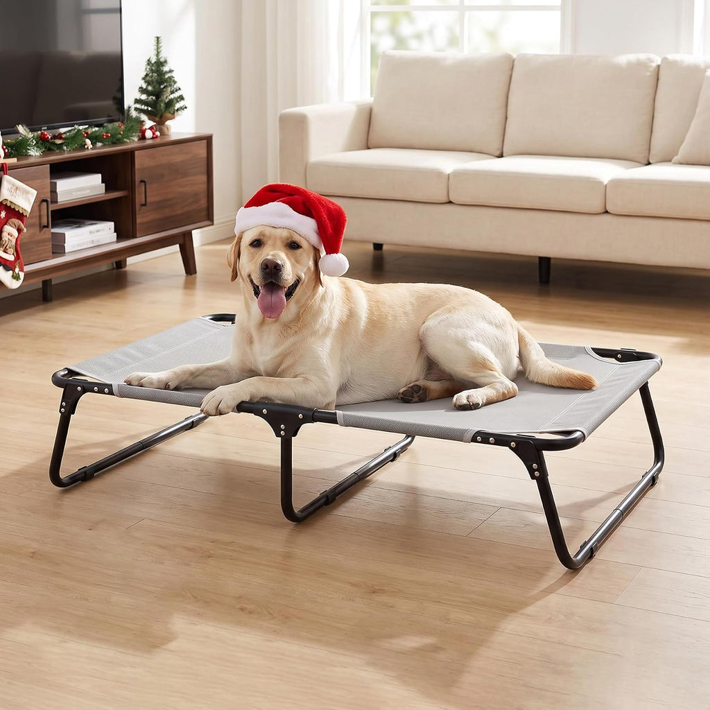 Foldable Elevated Dog Cot Bed, Raised Pet Beds for Large & Medium Dogs