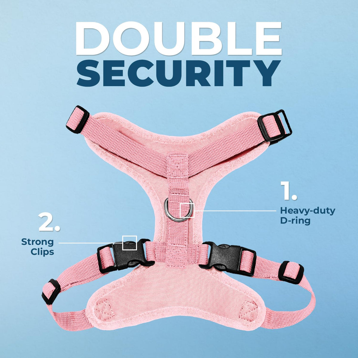 Voyager Step-in Lock Dog Harness - Pink, Medium