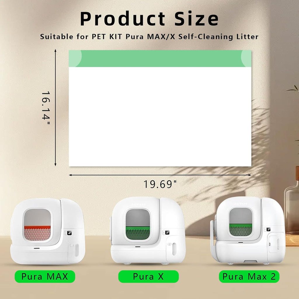 120 Count Pre-Seperated Automatic Cat Litter Bags Compatible with PETKIT PURA MAX 2/MAX/PUROBOT Max Pro Self-Cleaning Li