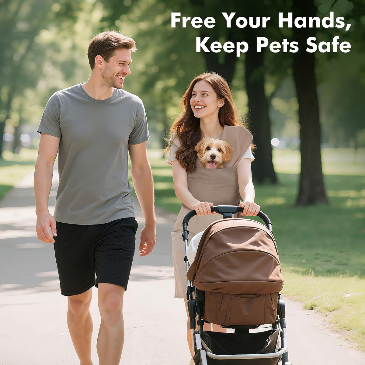 Pawaboo Pet Sling Carrier for Small Dogs and Cats