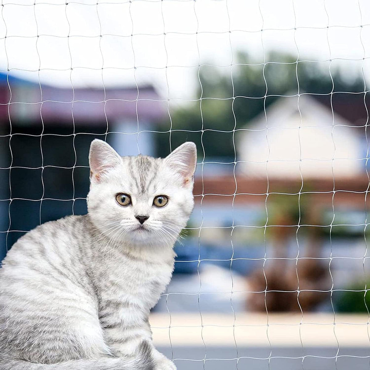 Cat Balcony Net Cat Anti-Fall Fence Net Dog Fence Nets Transparent Nylon Pet Mesh Fence Anti-Fall Netting for Balcony Wi