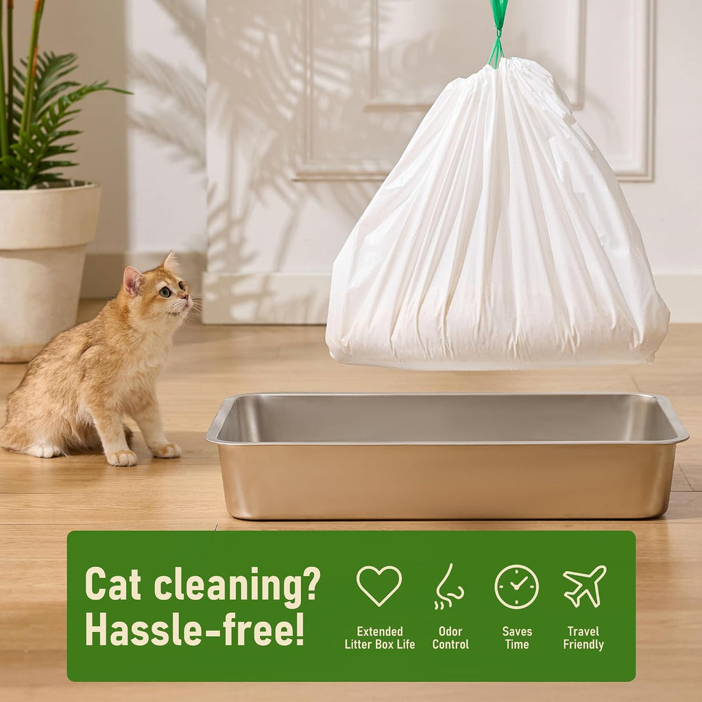 Cat Litter Box Liner XXL - 15 Count 47" x 24" Jumbo Litter Bags