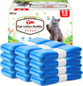 12 Pack Cat Litter Refill Bags, 100% Odor Lock Litter Refills Compatible with Litter Genie XL/Plus/Standard/Pet Pail