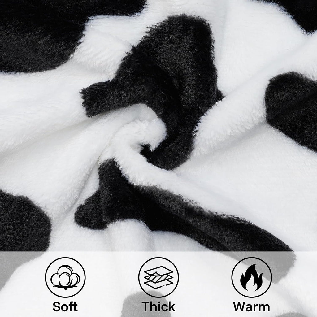 Cow Dog Sweater, Dog Winter Clothes for Small Medium Dogs Girl Boy Fleece Pet Pajamas for Winter Christmas, Medium