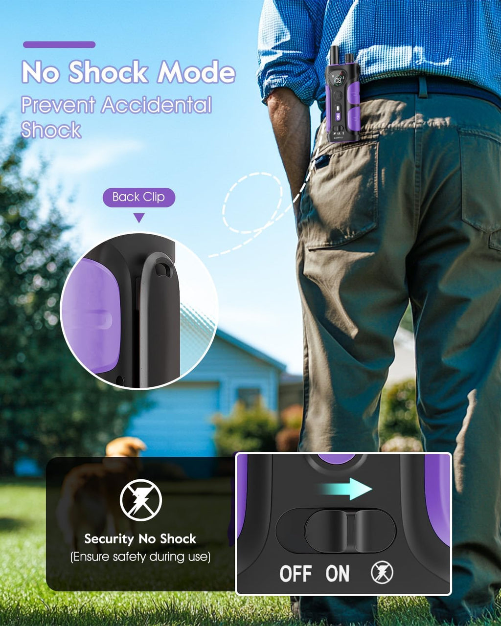 SLOPEHILL Dog Shock Collar 2 Dogs (8-140Lbs),4200FT Dog Training Collar