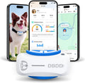 GPS Dog Tracker, Includes 40‑Day Subscription, IP67 Waterproof, White