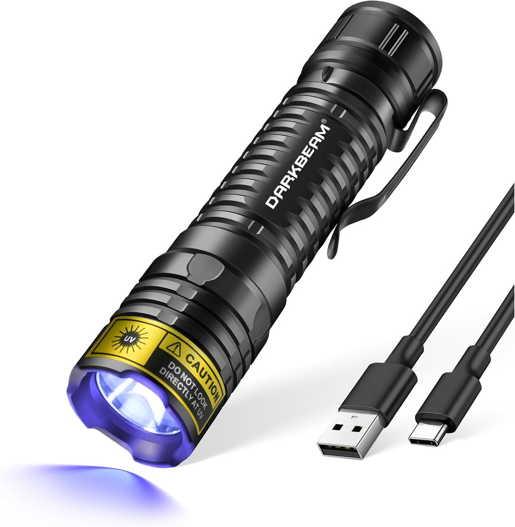 DARKBEAM UV Flashlight Filtered 365nm LED Black Light Woods Lamp Blacklight