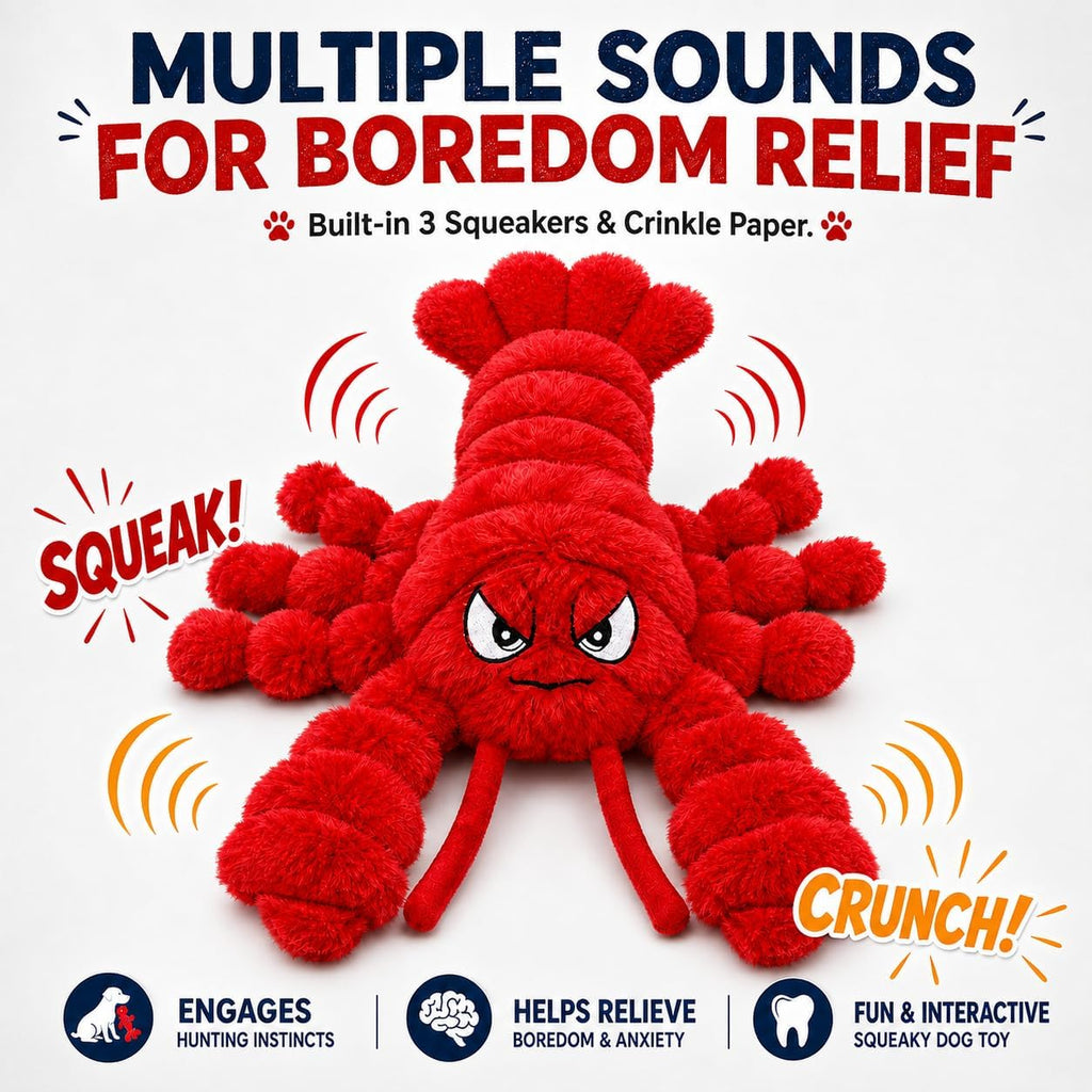 Dog Toys for Small Medium Dogs - Squeaky Plush Puppy Chew Toys with 3 Squeakers and Crinkle Paper, Interactive Pet Toys 