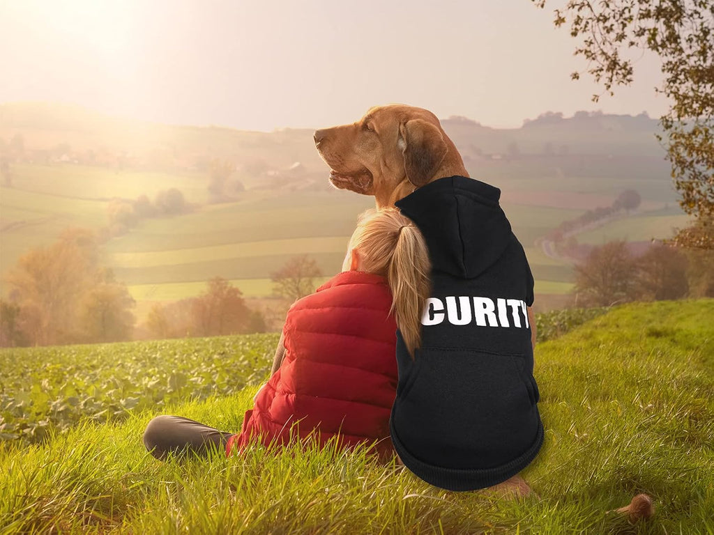 Security Dog Sweater - Soft Brushed Fleece Dog Clothes - XL