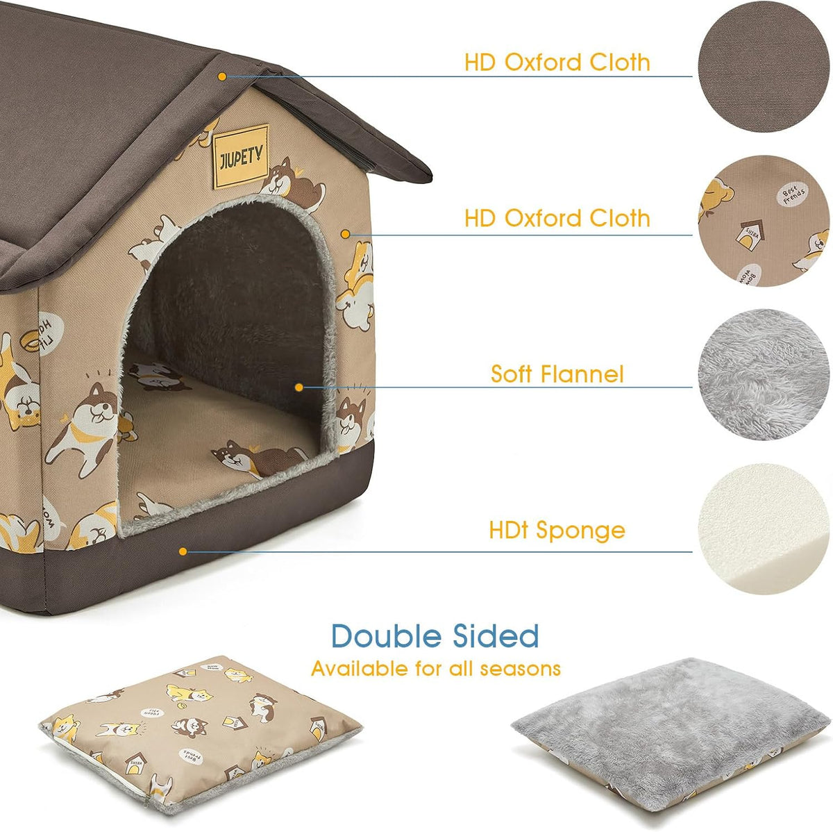 Dog House Indoor, M Size Indoor Dog House for Medium and Small Dog