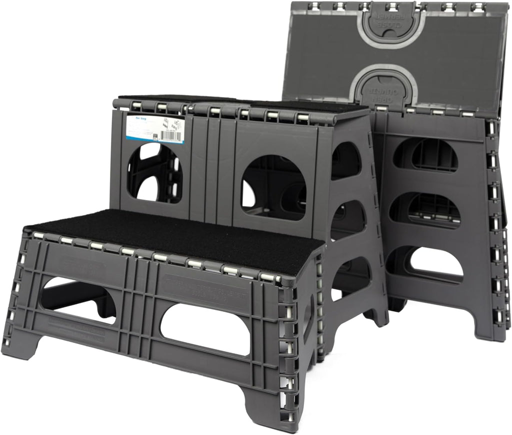 Foldable Dog Stairs, Collapsible Pet Step Ladder, Supports 300lbs